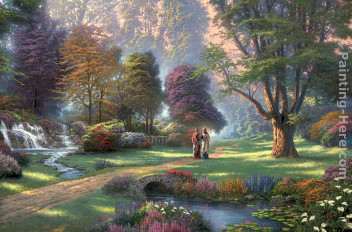 Walk of Faith painting - Thomas Kinkade Walk of Faith art painting